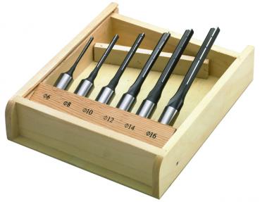 Bernardo Langlochbohrer-set 6-tlg., linksdrehend