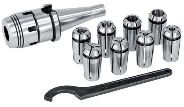 Bernardo milling cutter collet chuck OZ set, ISO 40, 4 - 16 mm