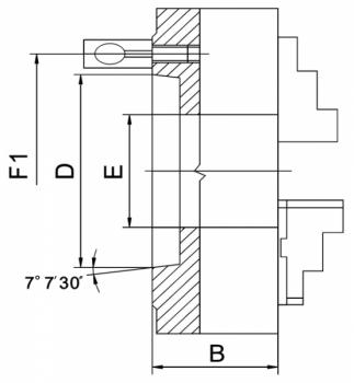 Bernardo Präzisions-4-Backenfutter PO4-315/D6