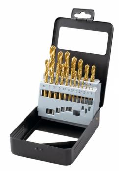 Bernardo 19 pcs. set TIN-coated HSS drills