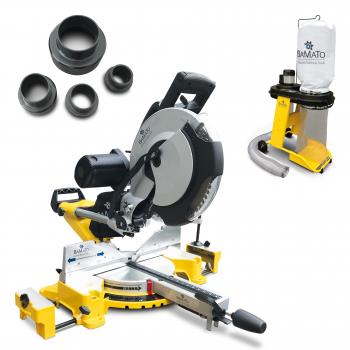 BAMATO cross-cut and mitre saw KP-305 plus extraction unit AB-550