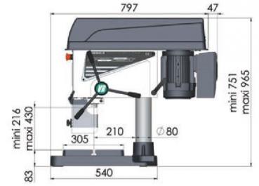 ELMAG HSTB 23 Premium high-speed bench drill