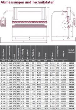 ELMAG Hydraulische Abkantpresse 3-Achsen Mod. CNC-HAP 3760x175t-CNC