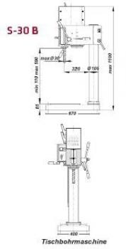 ELMAG S 30 BM (S 28 BM) STRANDS Getriebe-Tischbohrmaschine