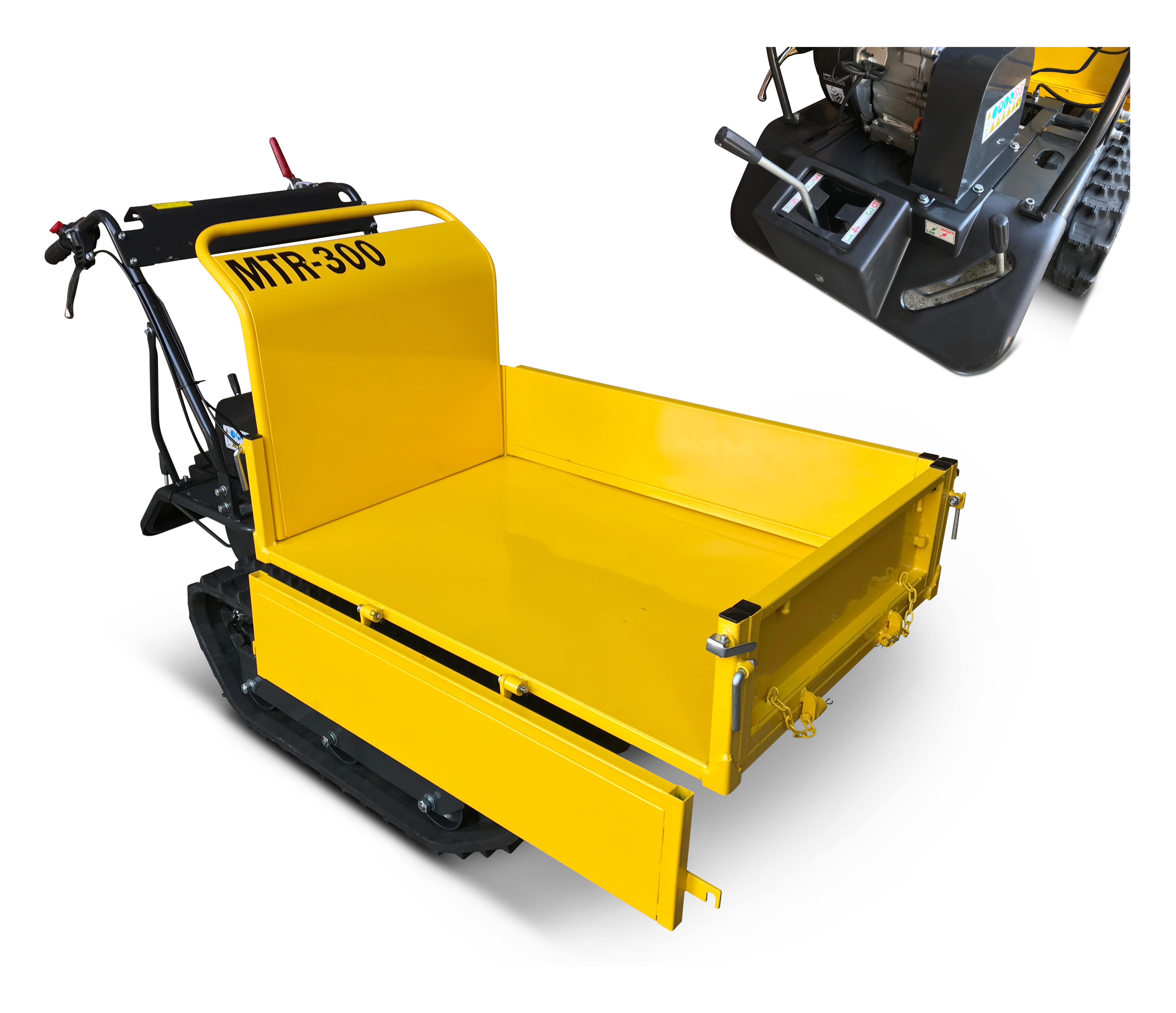 BAMATO Mini Raupendumper MTR-500H – Mit Kipphydraulik, 6,0 KW Motor, Motorschubkarre Für Baustelle & Garten