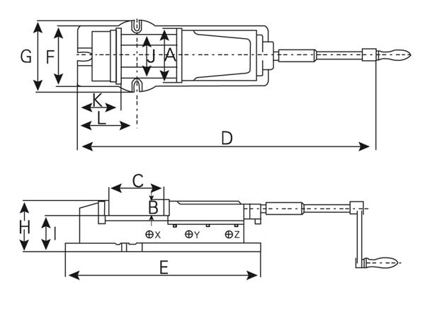 Bernardo Hydraulischer Maschinenschraubstock VH 125