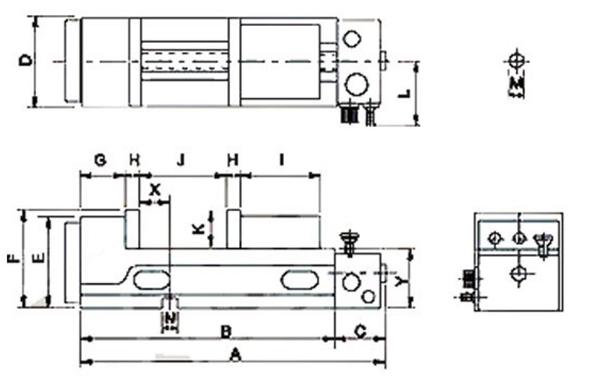 Bernardo Pneumatik-Schraubstock PQV 130 V