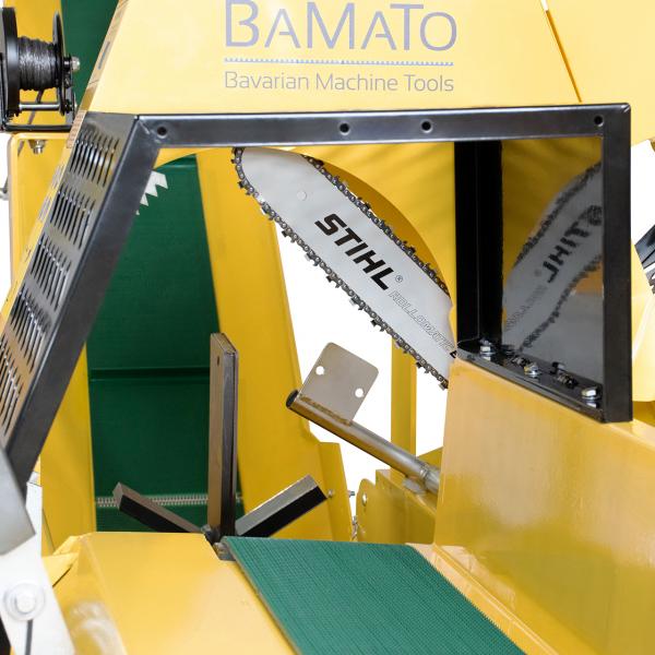 BAMATO 20to Saegespaltautomat WPO-400PRO mit Foerderband und Montageservice