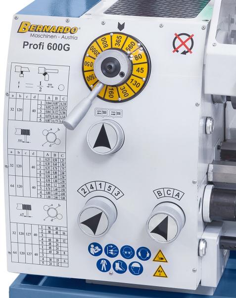 Bernardo Center lathe Profi 600 G 230 V incl. 2-axis digital display ES-12 V