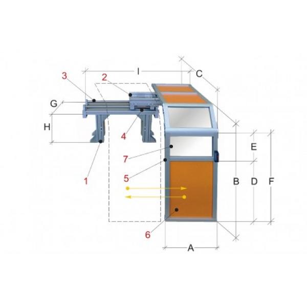 Bernardo PTO 21/1200 Schutzeinrichtung für Drehmaschine