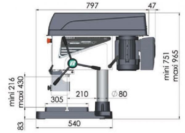 ELMAG HSTB 23 Premium high-speed bench drill