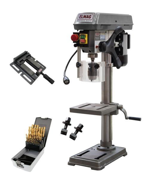 ELMAG KBM 13 TN V-belt table drilling machine SET action