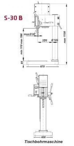 ELMAG S 30 B (S 28 B) STRANDS gear box table drilling machine