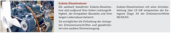 ELMAG SED 83WDE Stromerzeuger mit KUBOTA-Motor Z482
